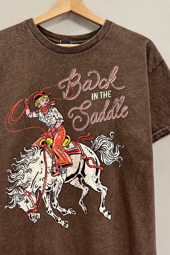 Back in the Saddle Mineral-Dyed Brown T-Shirt
