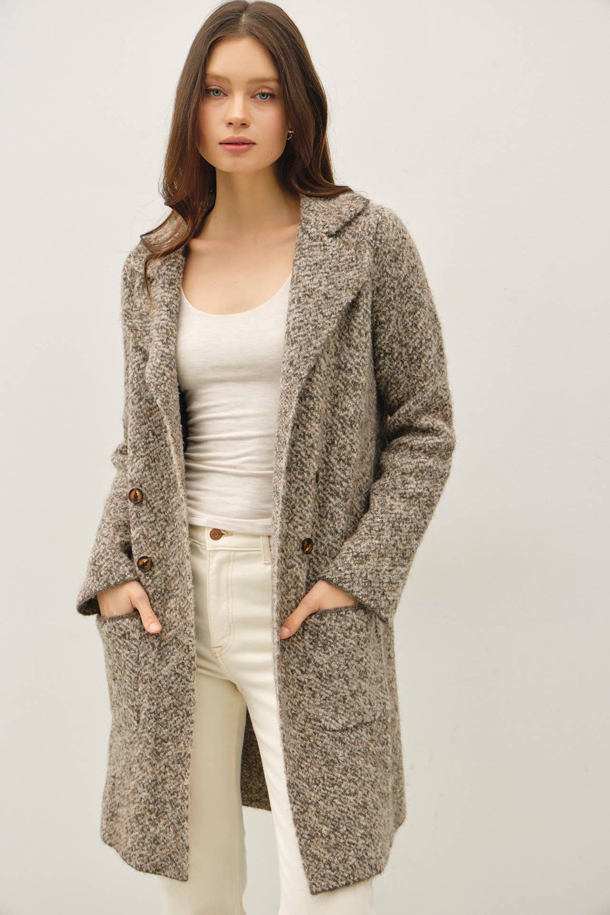 Boucle Knit Coatigan