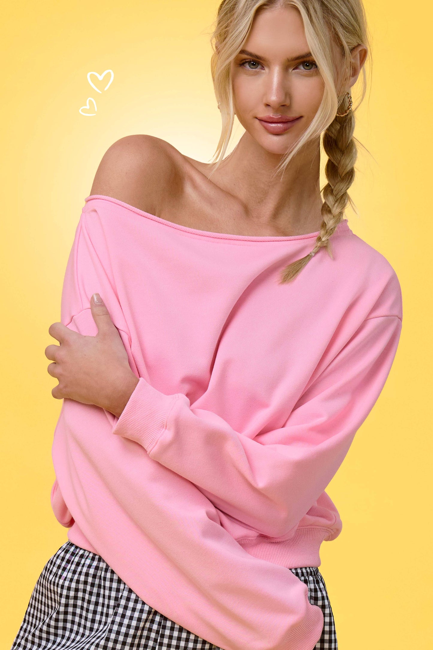 Boat Neck Relaxed Sweatshirt