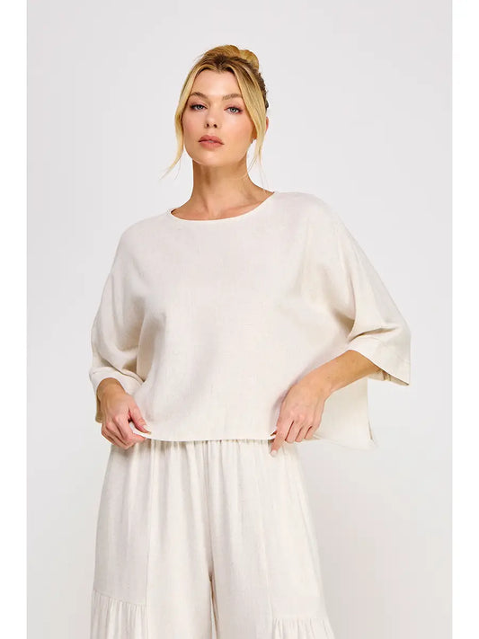 Soft Linen Flowy Dolman Top