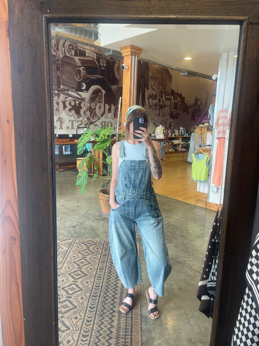Mineral Wash Barrel Overalls