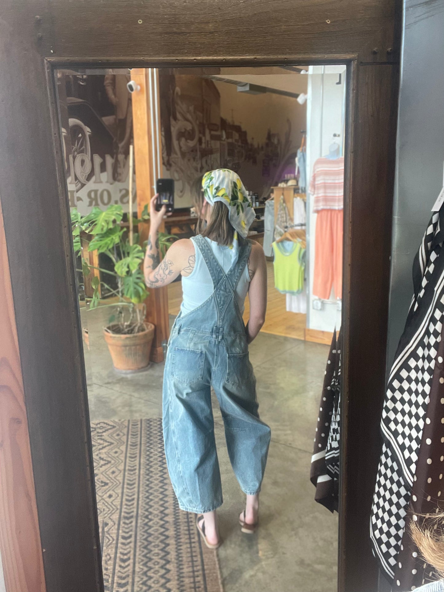 Mineral Wash Barrel Overalls