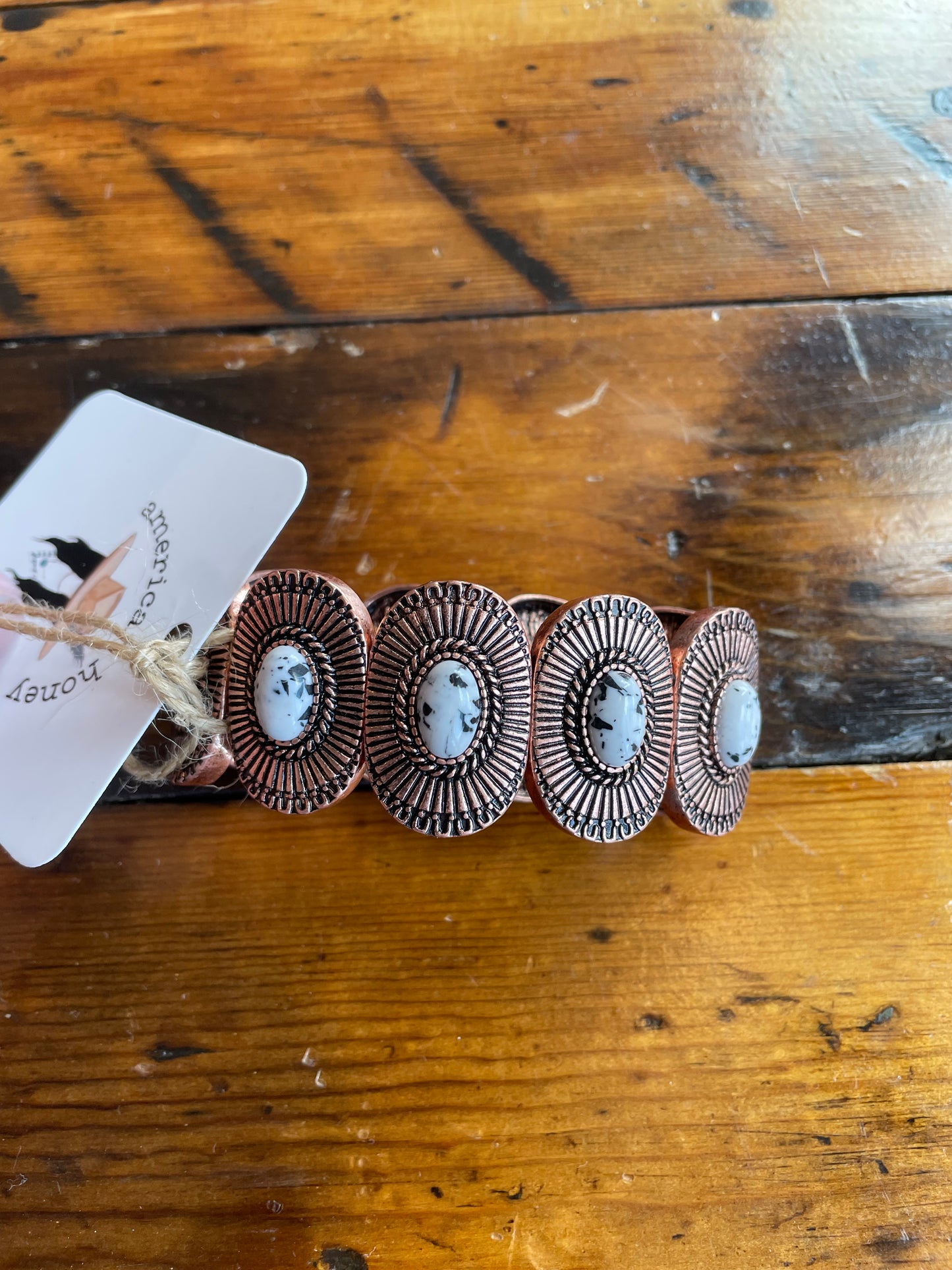 Copper & White Buffalo Bracelet
