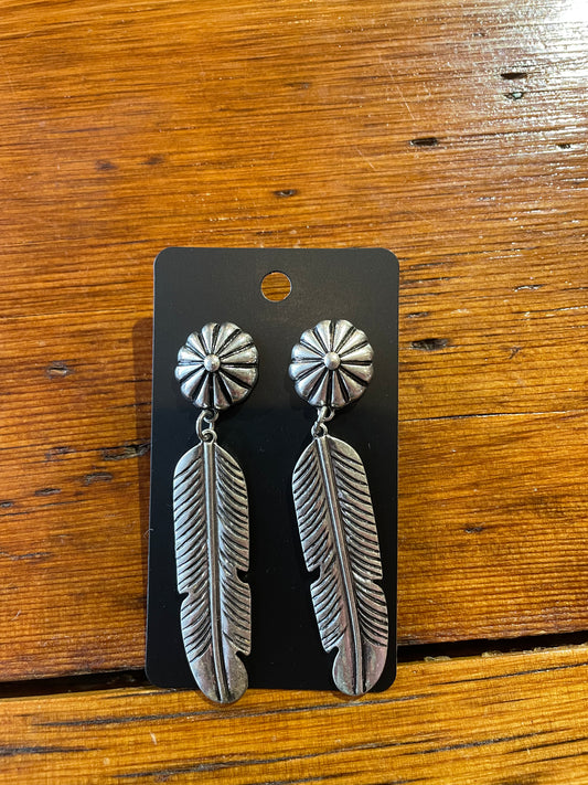 Concho Feather Dangles