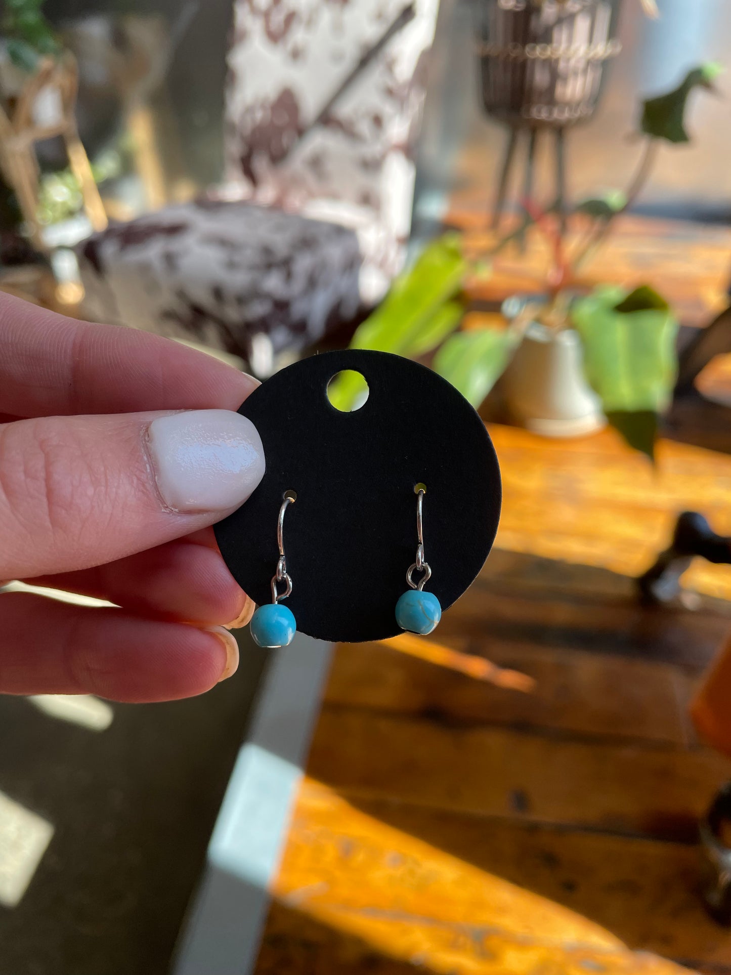 Mini Turquoise Bead Dangles