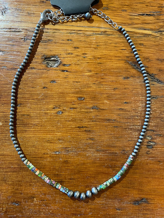 Natural Gemstones Navajo Necklace