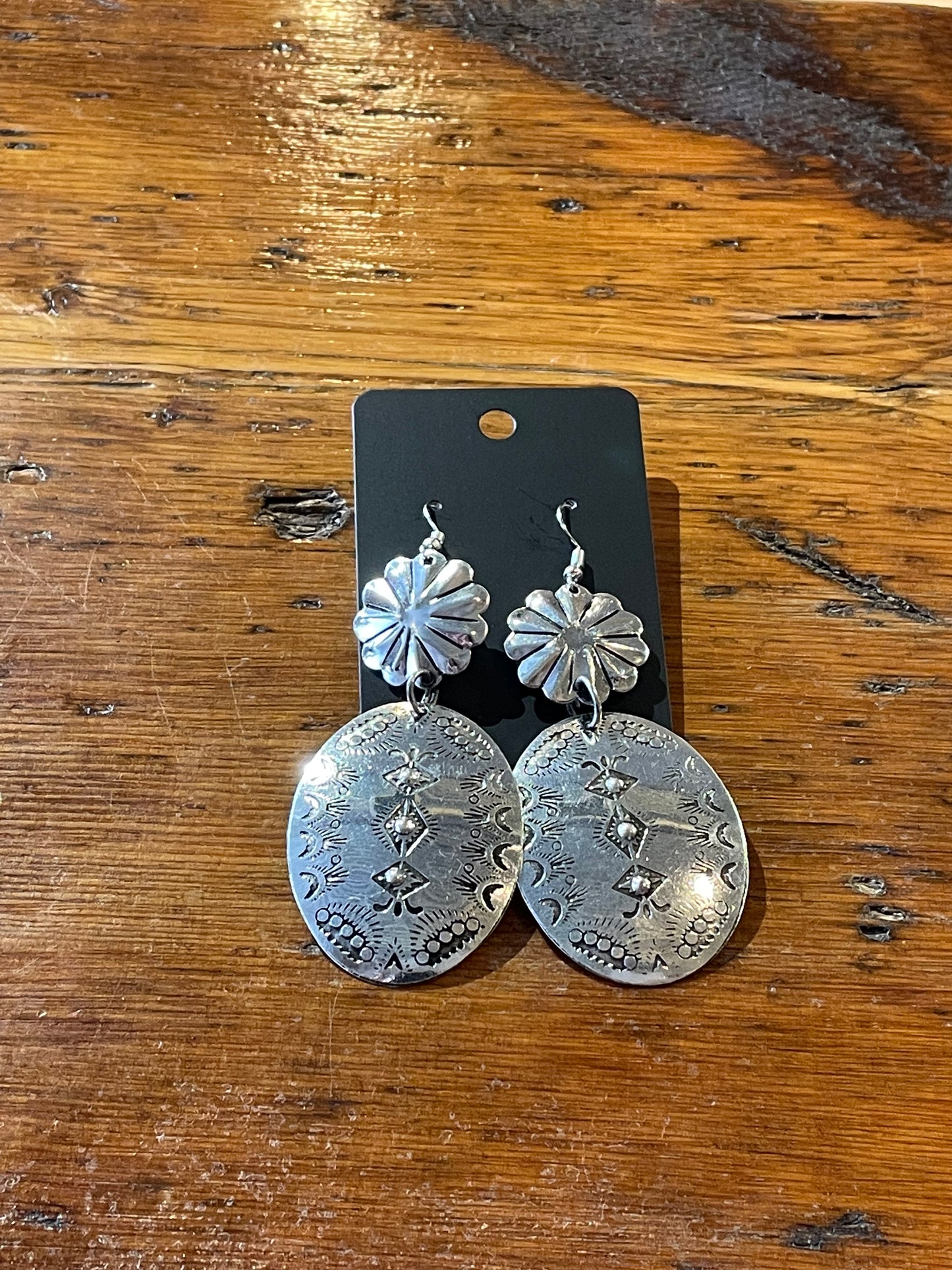 Boho Western Concho Earrings