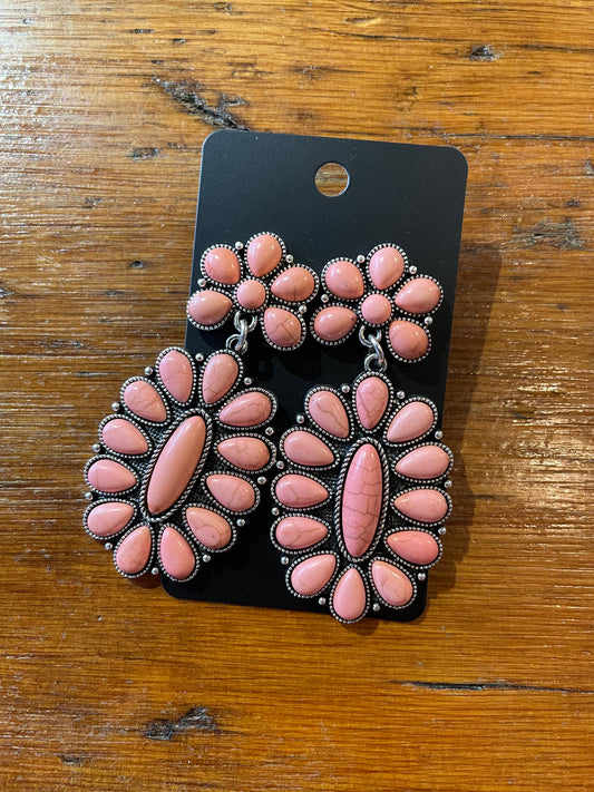 Pink Concho Earrings