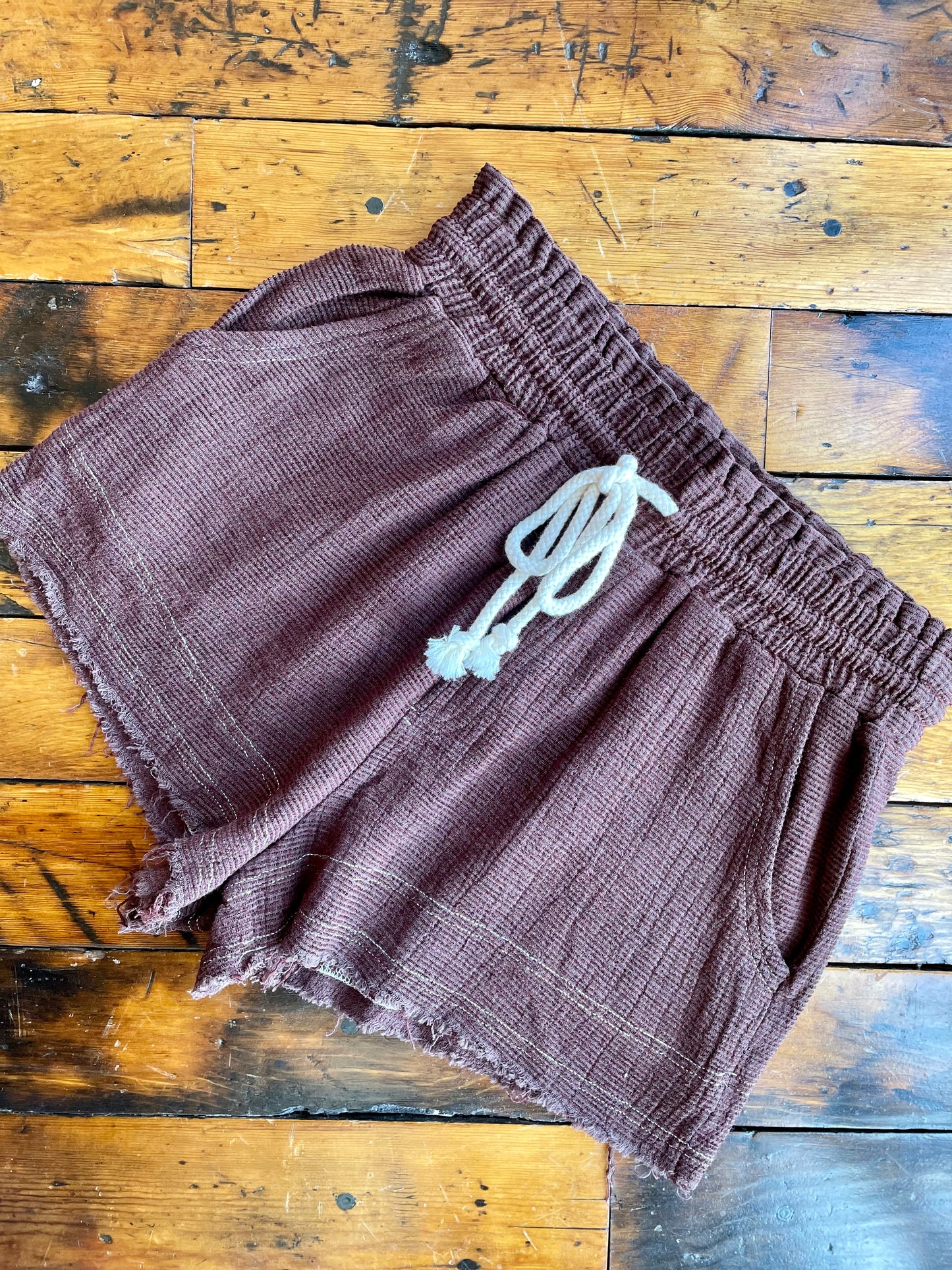 Brown Cotton Shorts