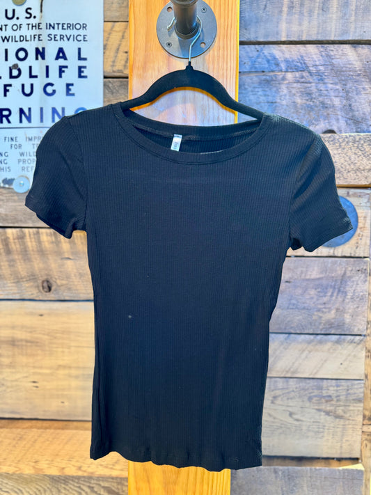 Basic Knit Short Sleeve Tee