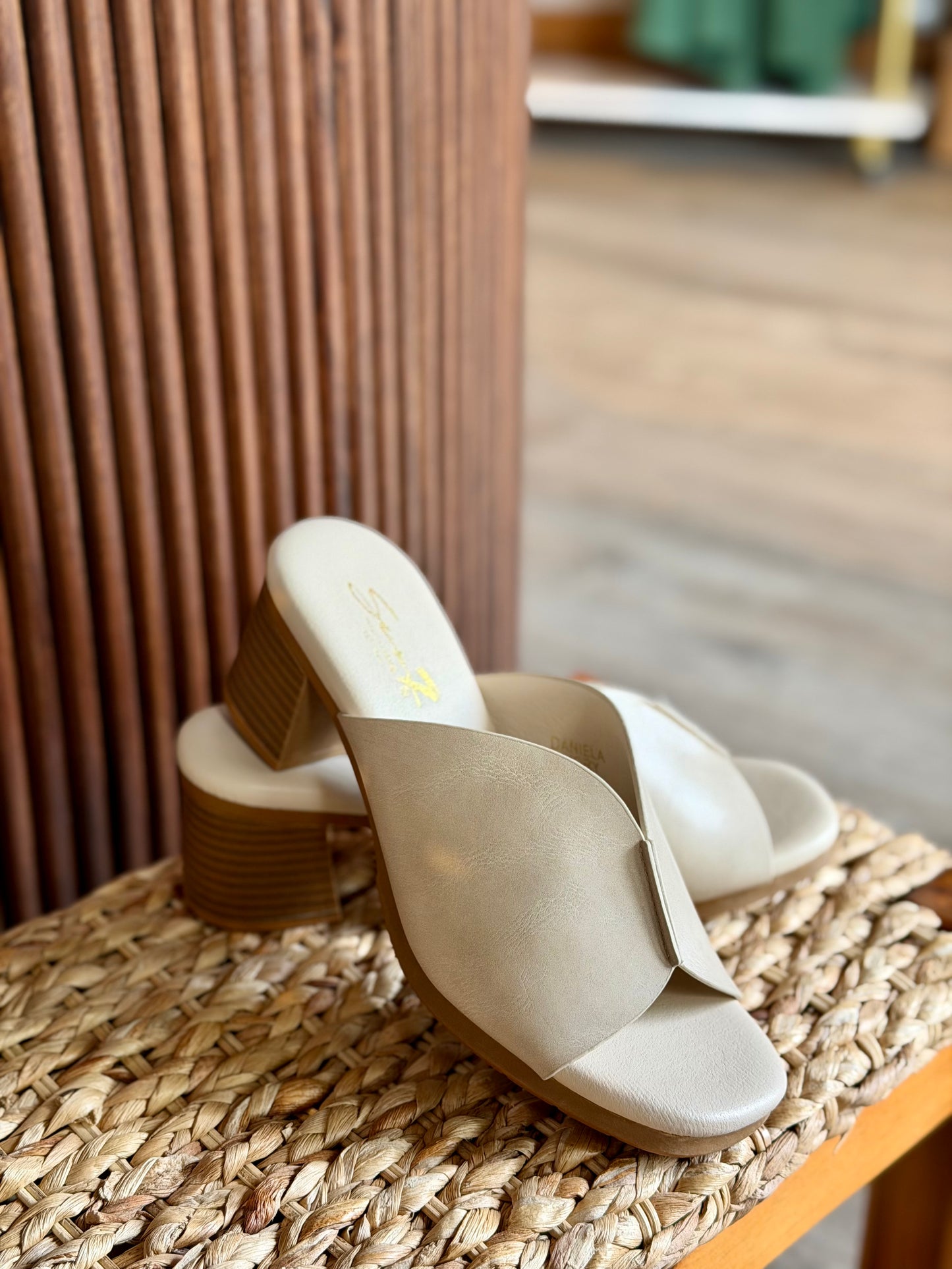 The Daniela Block Heel Slide Sandals