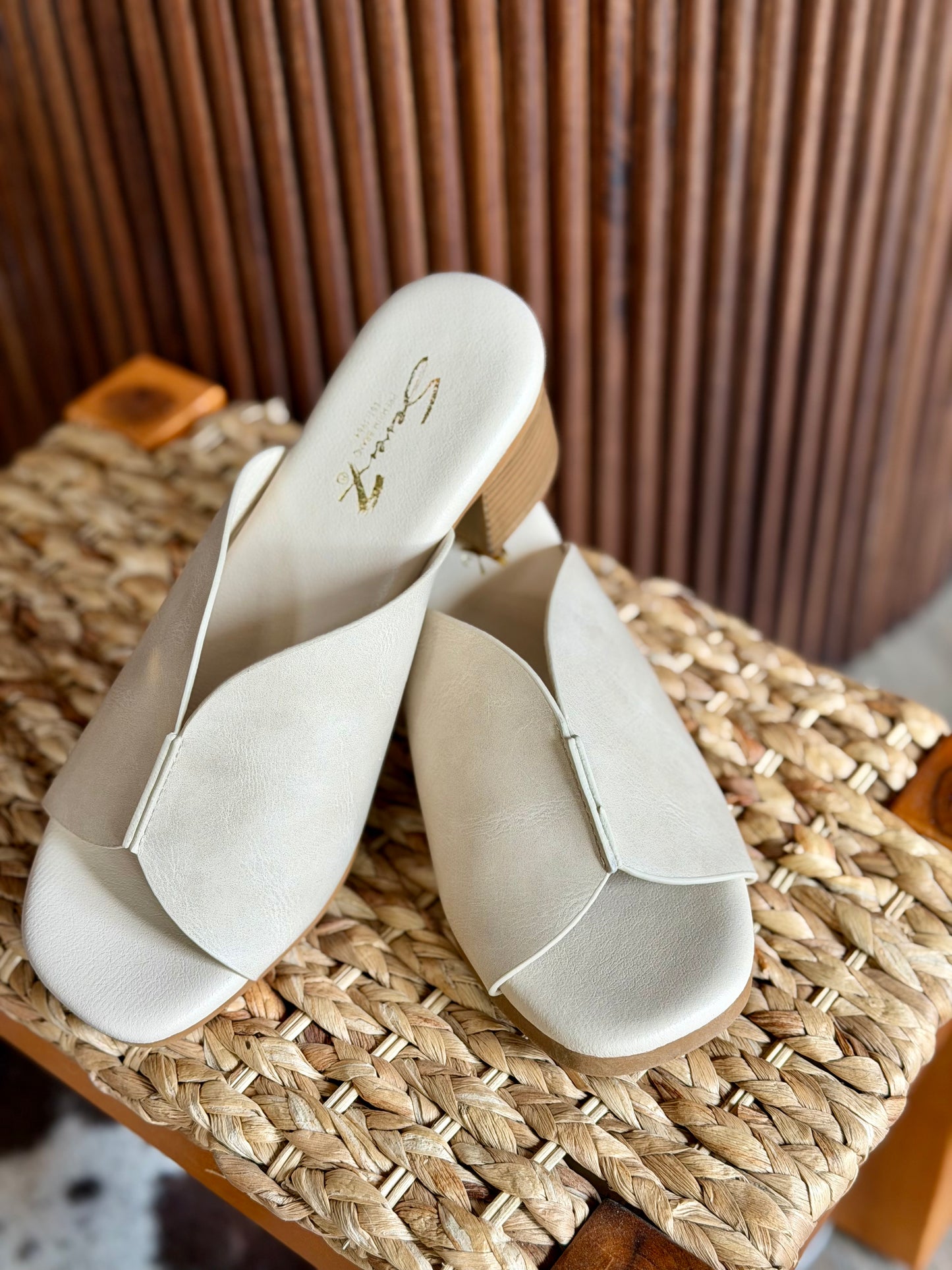 The Daniela Block Heel Slide Sandals