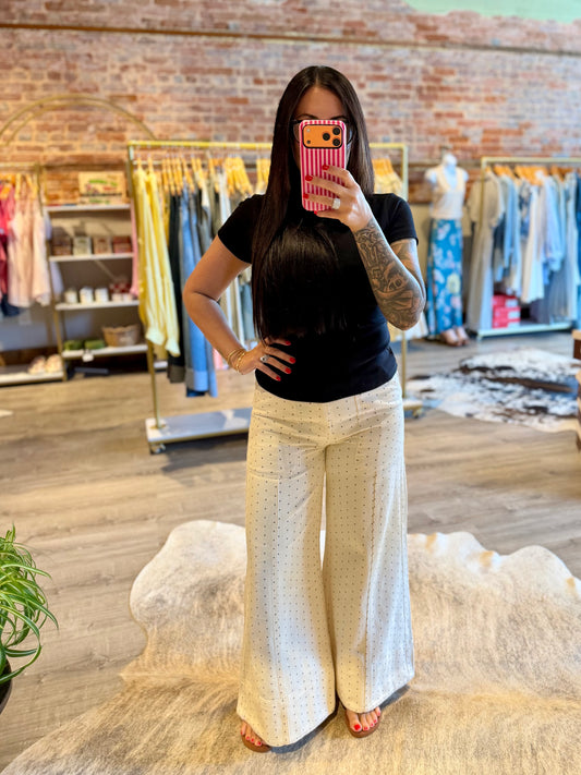 Polka Dot Wide Leg Pants
