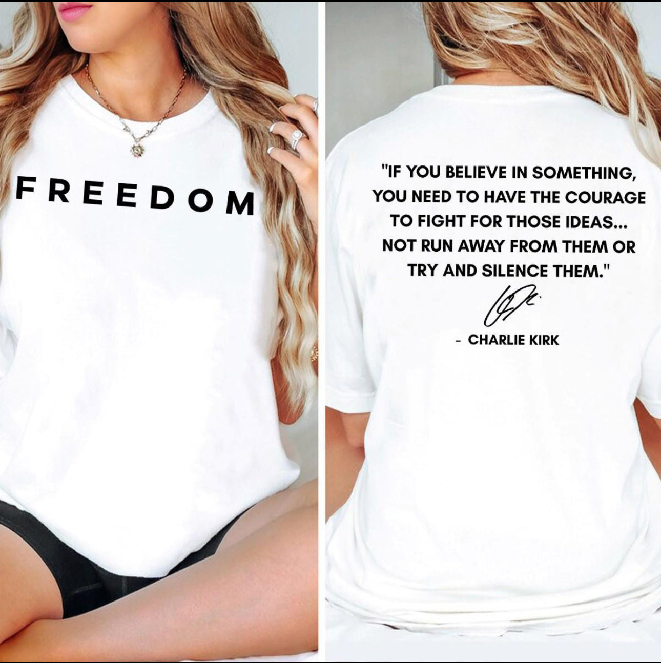 Charlie Kirk FREEDOM Tee (PRE-ORDER)