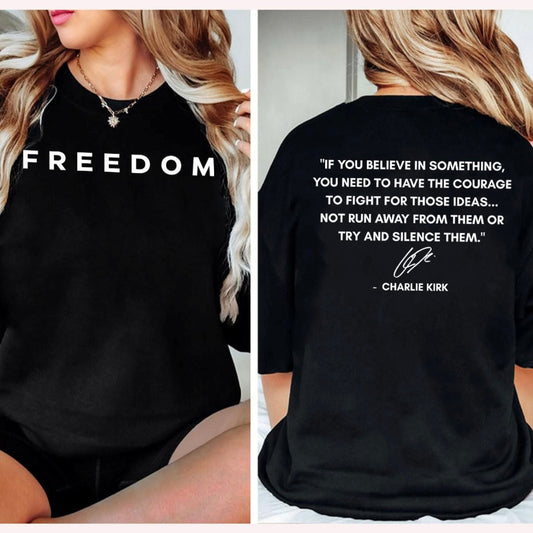 Charlie Kirk FREEDOM Tee (PRE-ORDER)