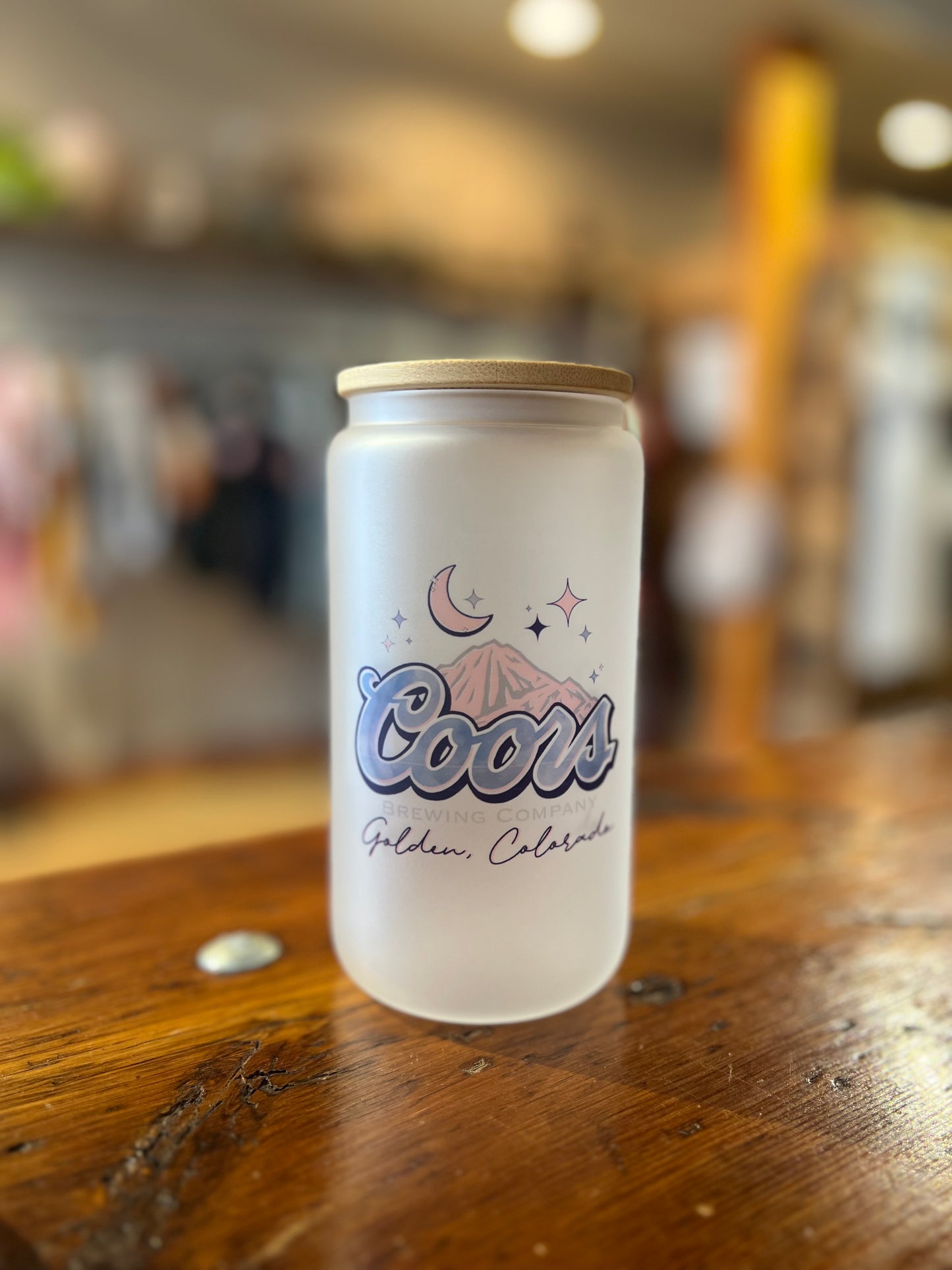 Pink Coors Beer Can Glass