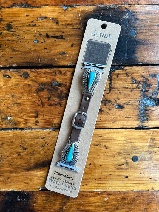 Western Turquoise Stone Watch Band