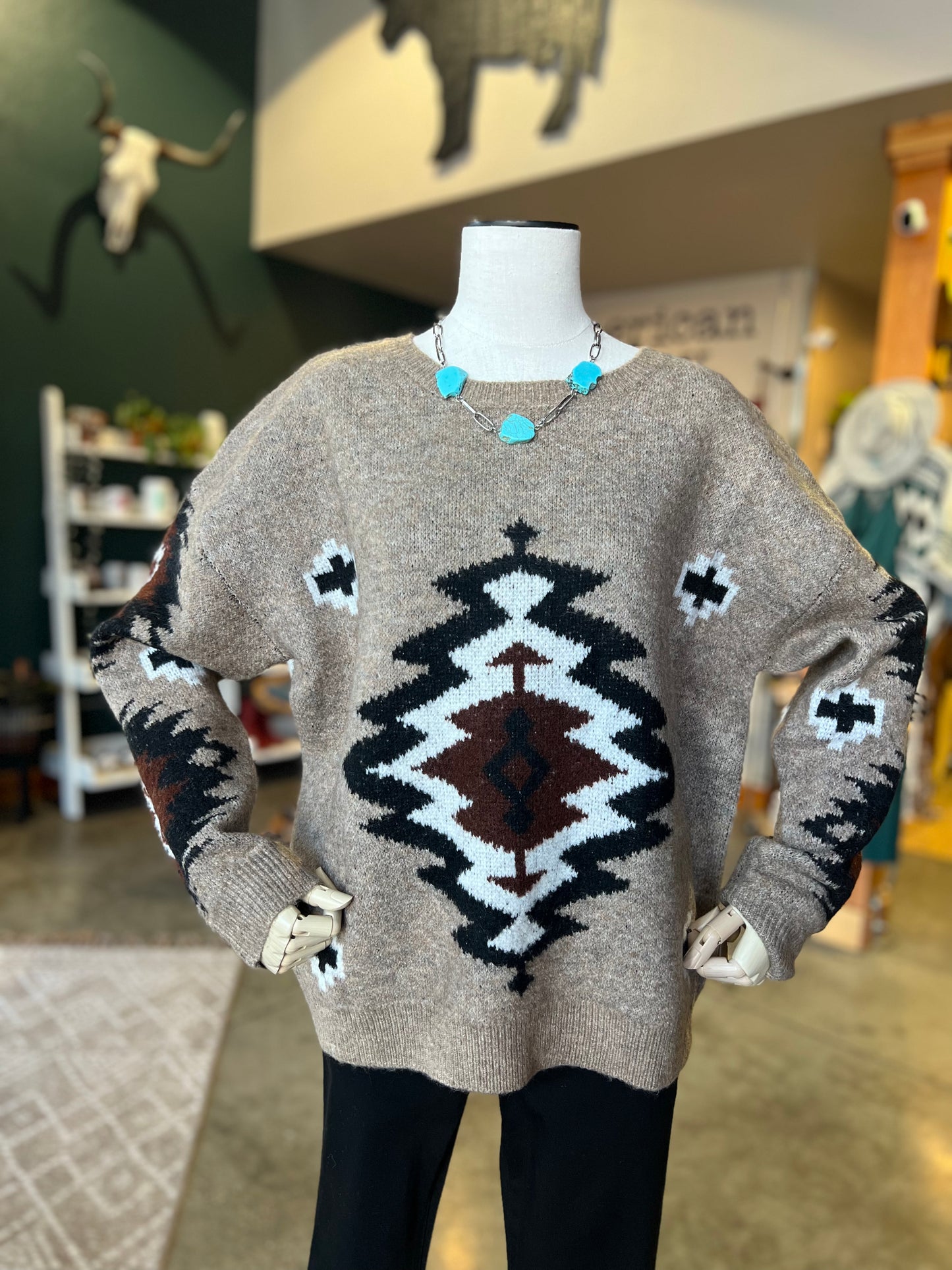 Aztec Printed Sweater