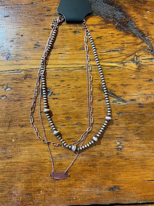 Copper Layered Necklace