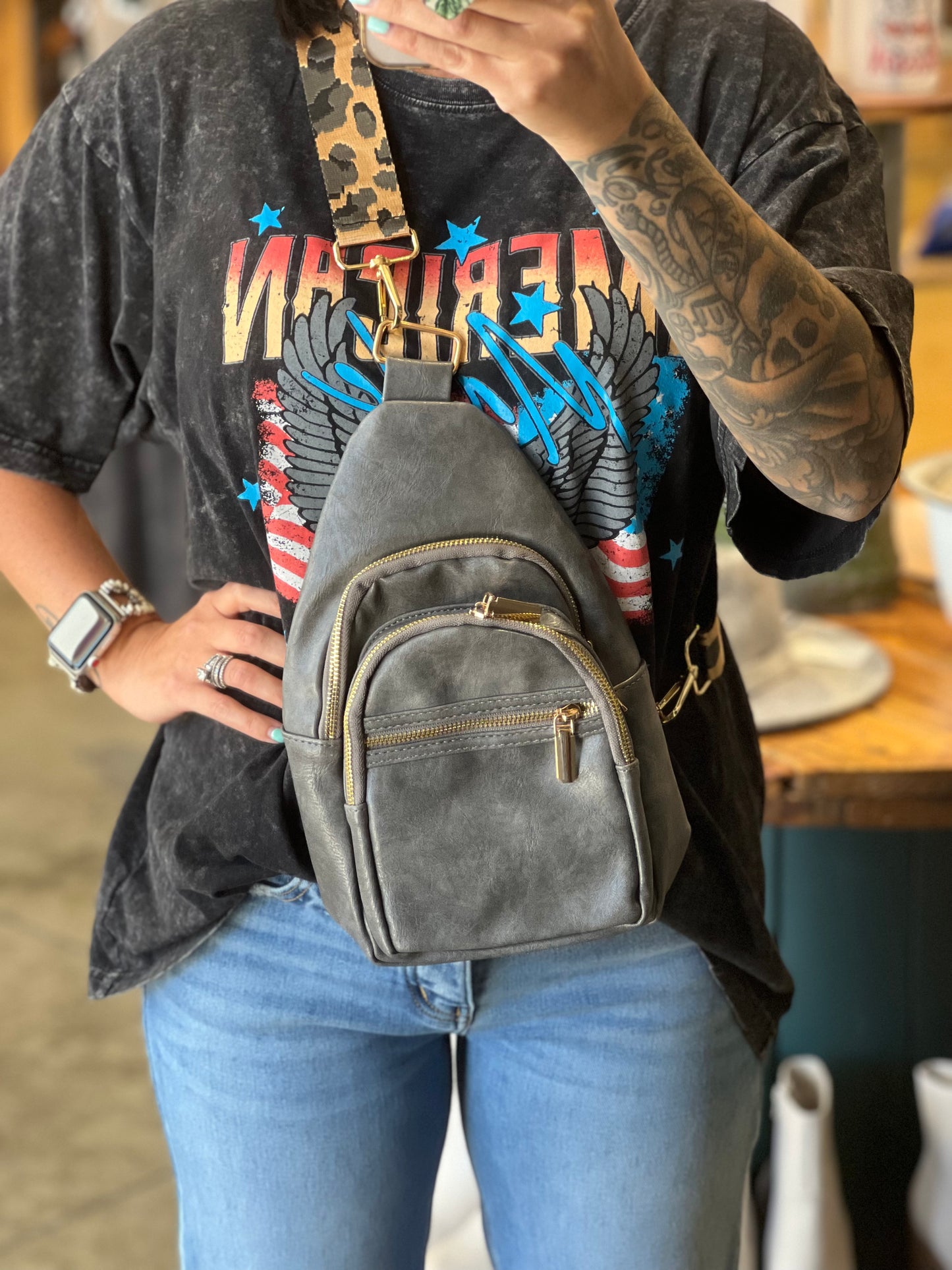 The Gray Zoey Sling Bag
