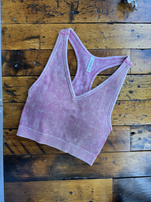 Washed Pink Racerback Tank