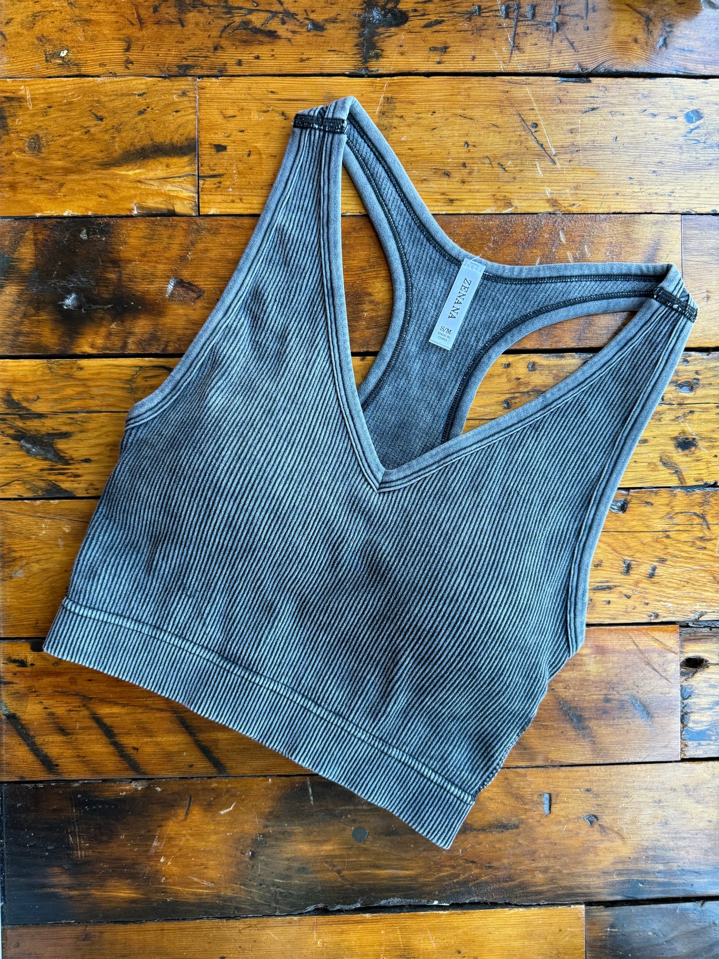 Charcoal Racerback Bra/Tank