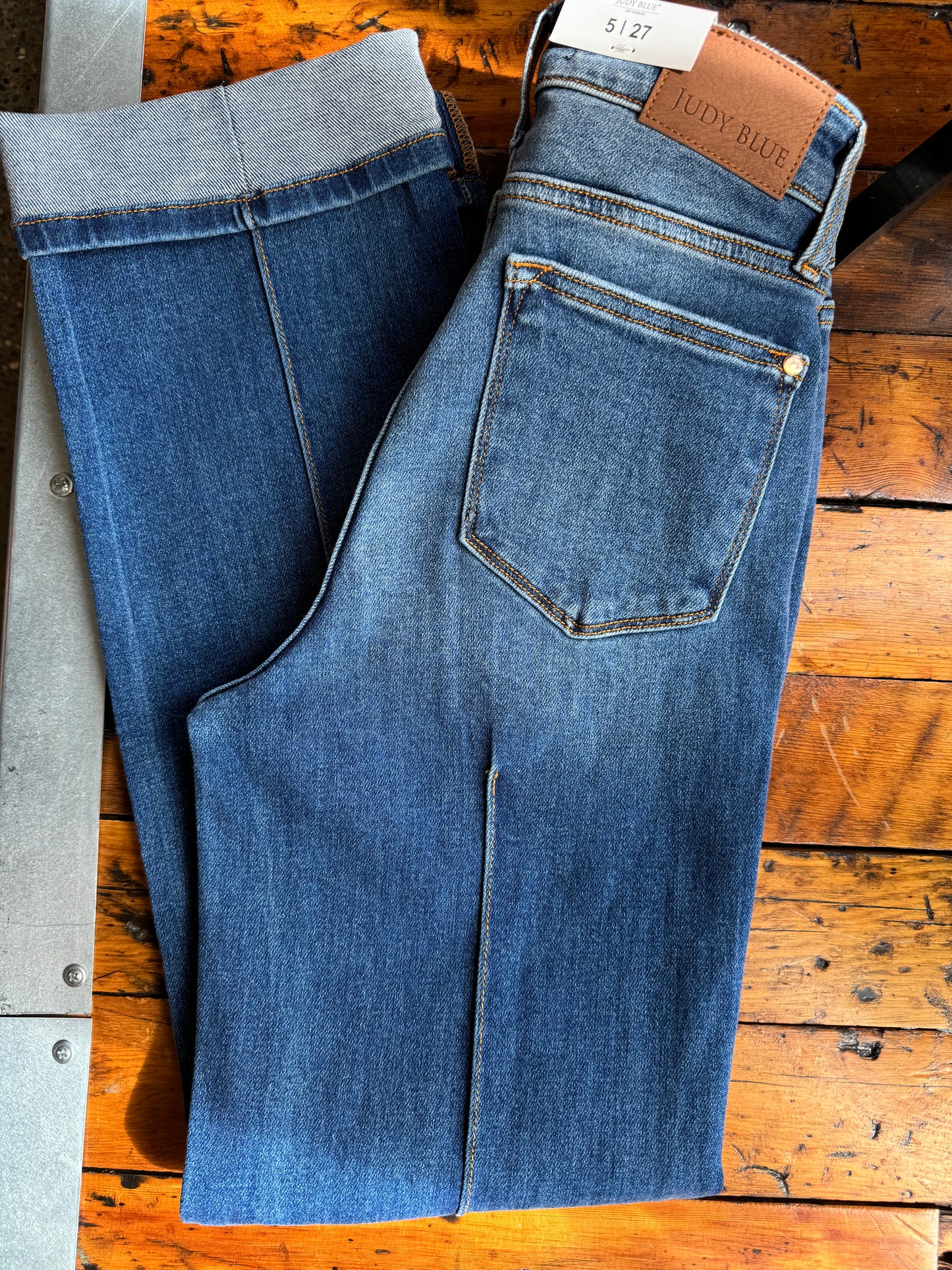 JB High Waist Straight Leg Jeans