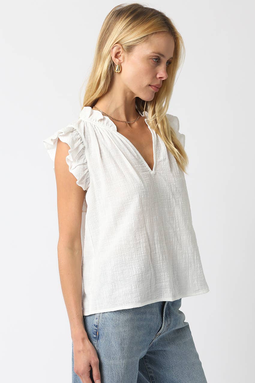 Emilie Ruffle Sleeve Blouse