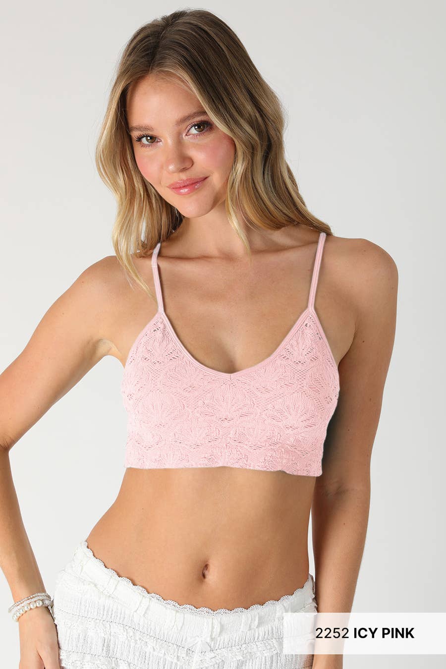 Textured Lace Triangle Cut-Out Bralette