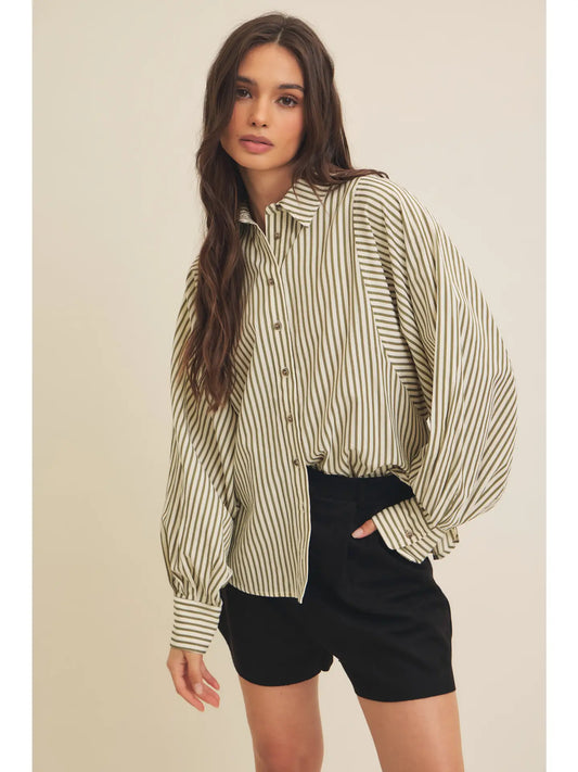 Button Down Stripe Shirt