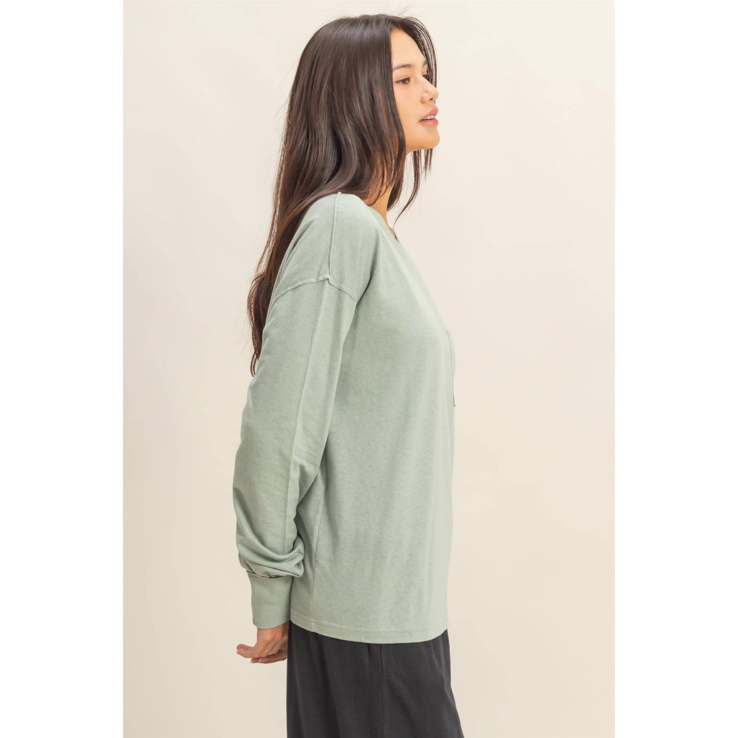 Long Sleeve Pocket T-Shirt