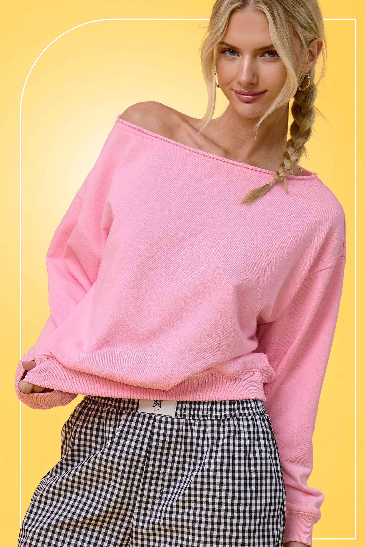 Boat Neck Relaxed Sweatshirt