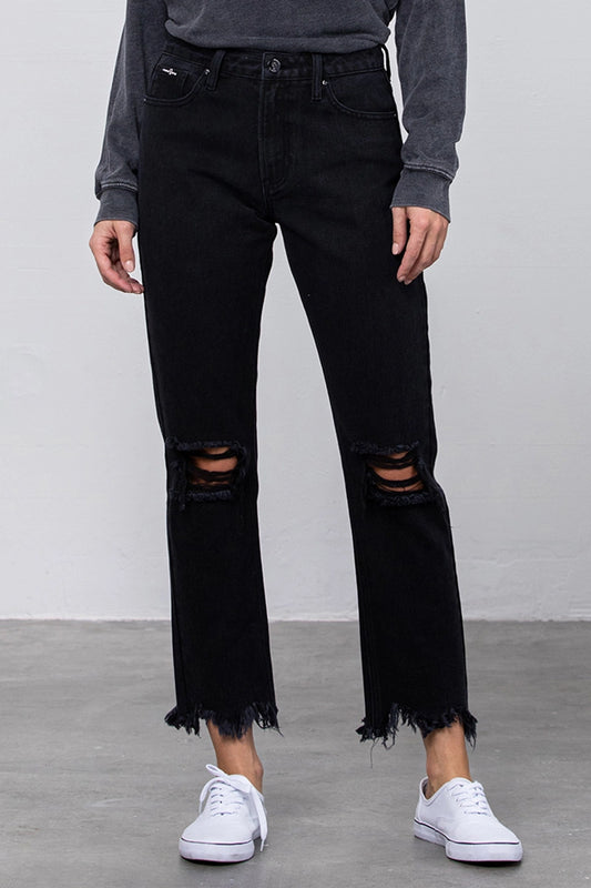 High Rise Straight Leg Jeans