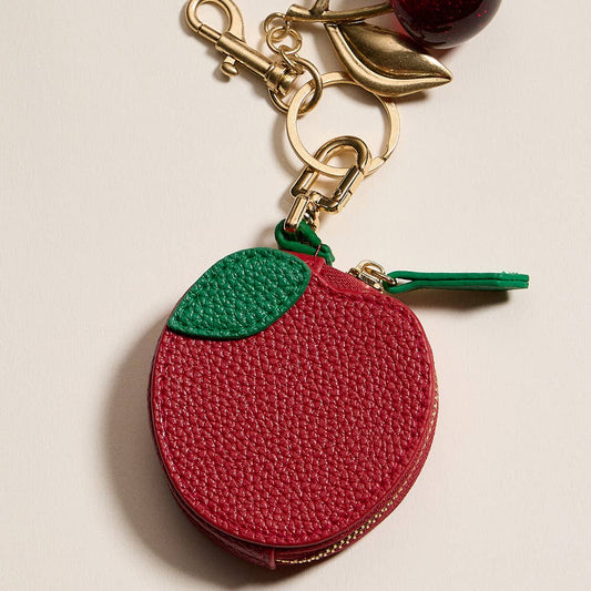 Genuine Leather Apple Bag Charm