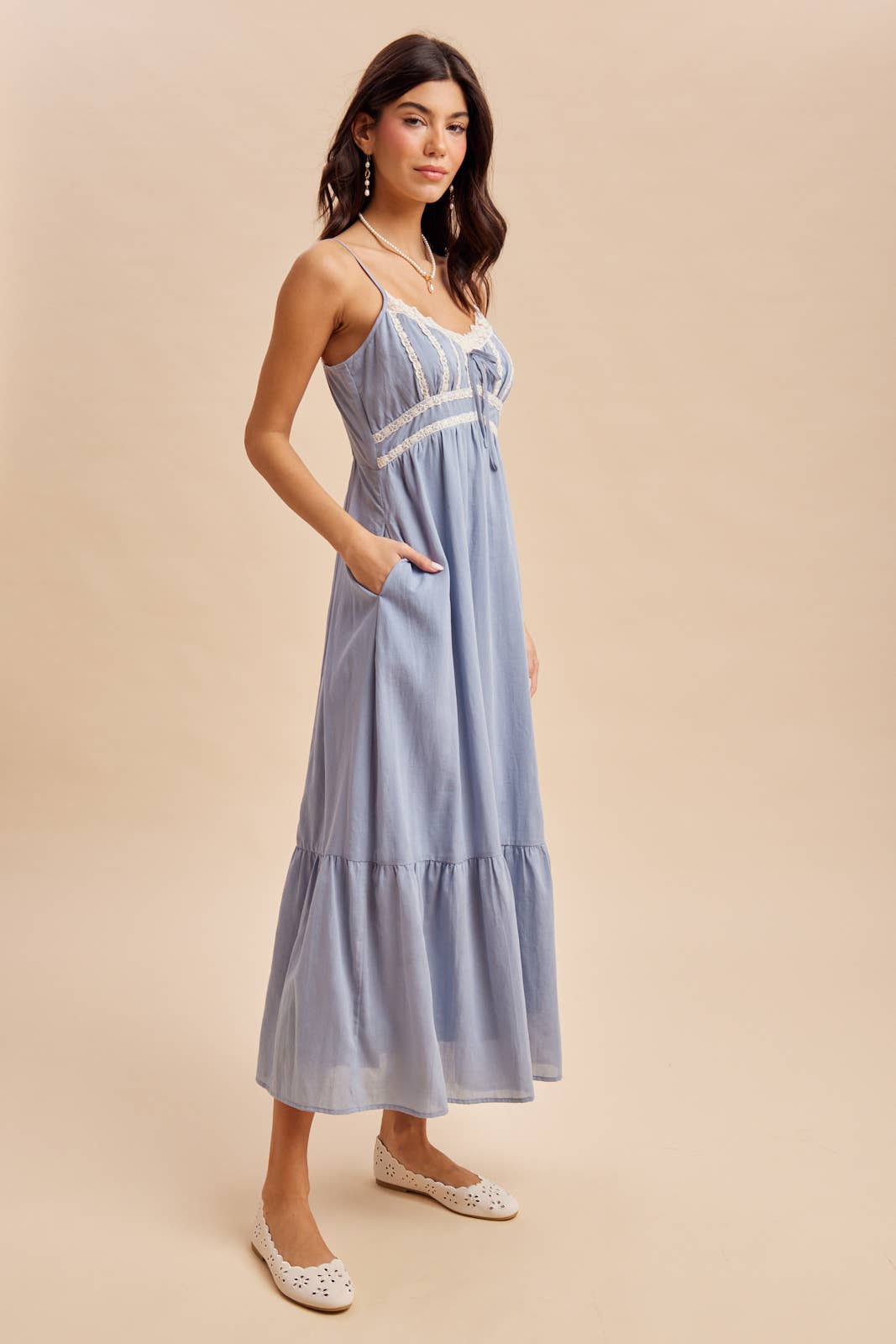 Lace Detail Maxi Dress