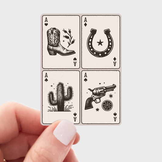 Cowboy Cards Sticker