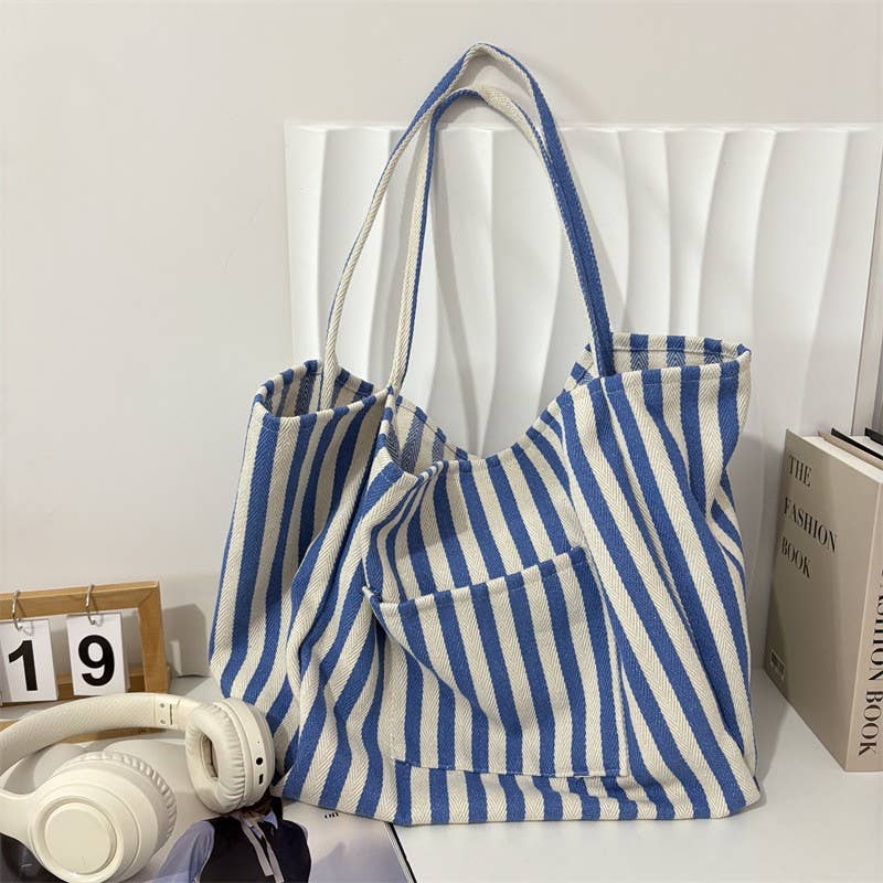 Organic Striped Tote Bag