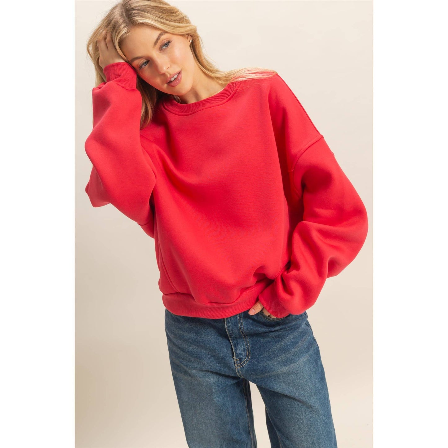 Crew Neck Oversized Sweatshirt