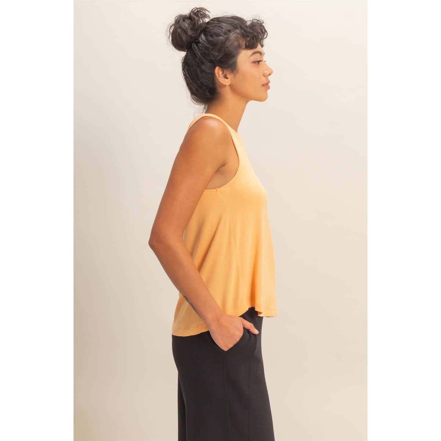 Crew Neck Rayon Tank Top