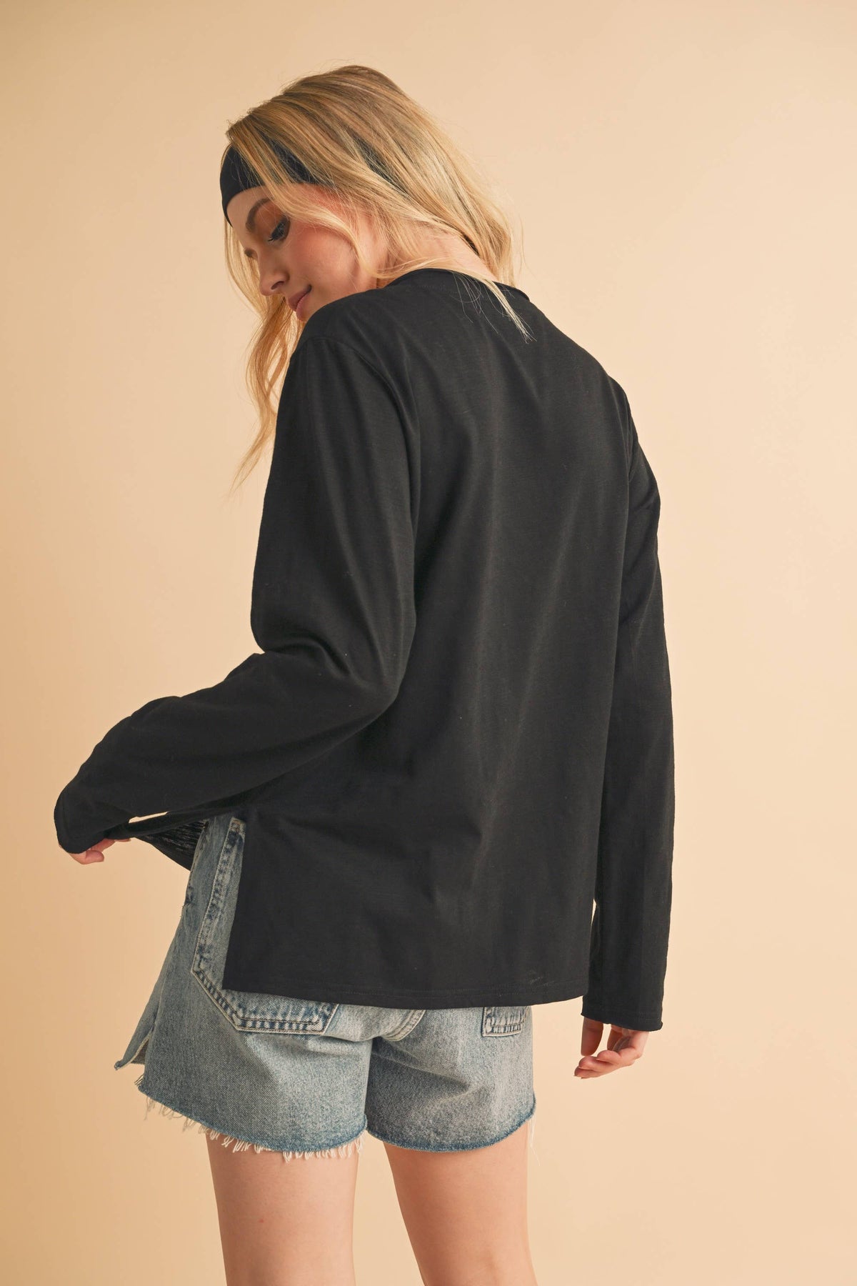 Zoie V-Neck Long Sleeve Top