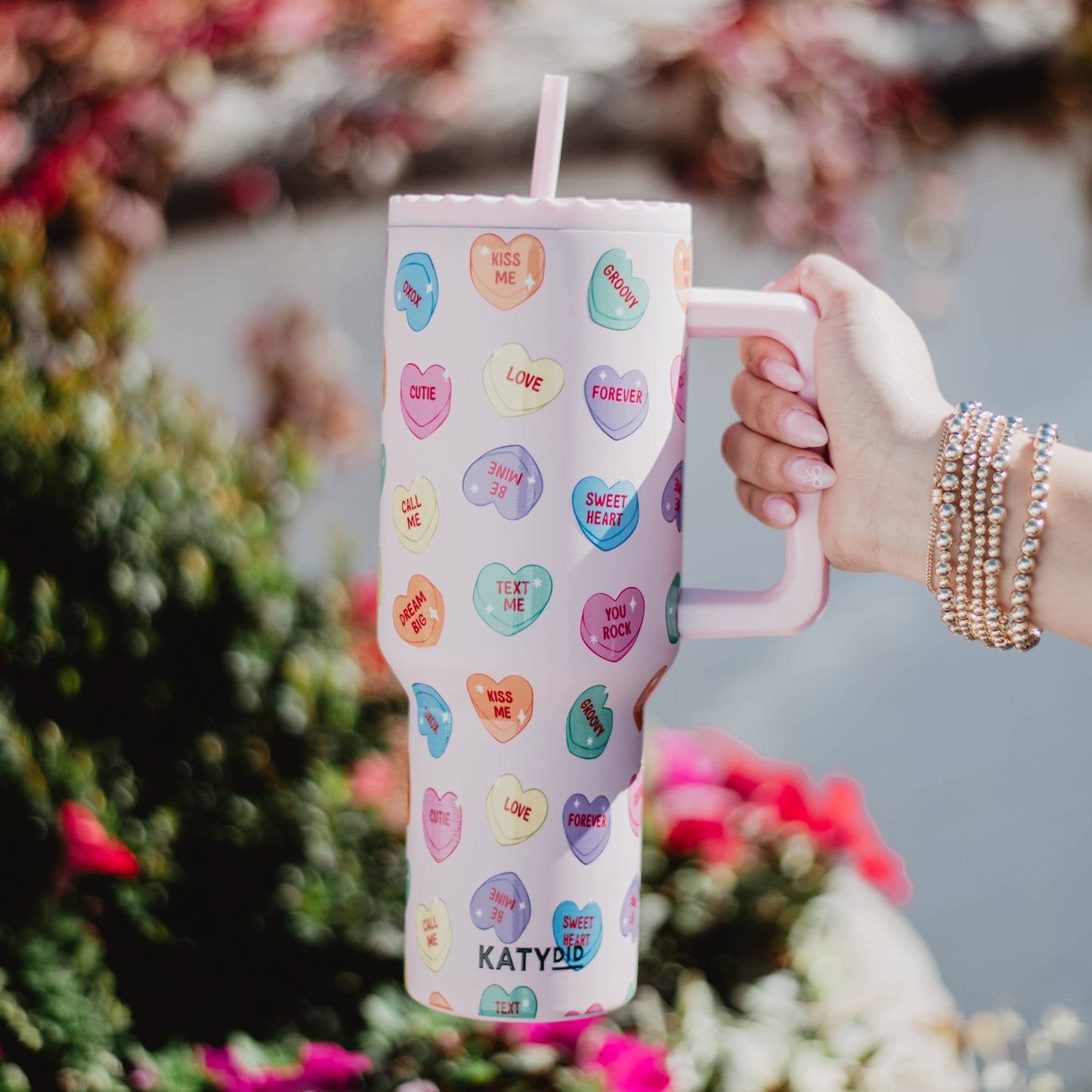 Candy Heart Valentine's Stainless Steel Tumbler