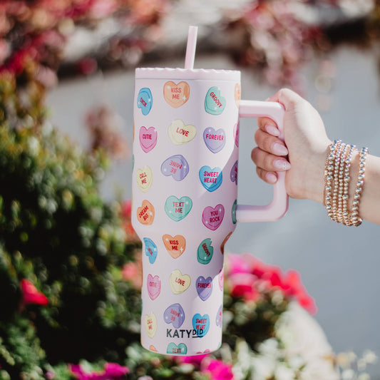 Candy Heart Valentine's Stainless Steel Tumbler