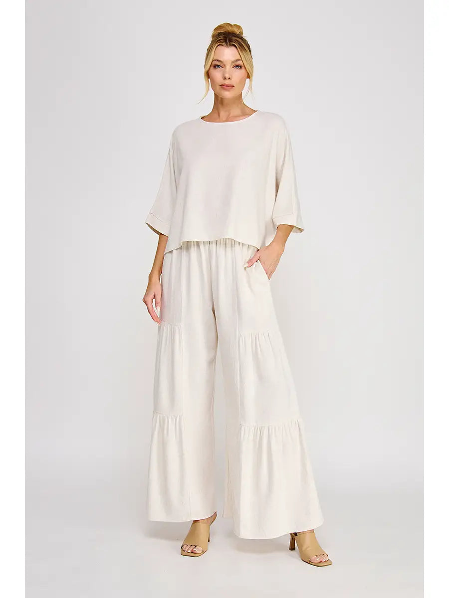 Soft Linen Flowy Dolman Top