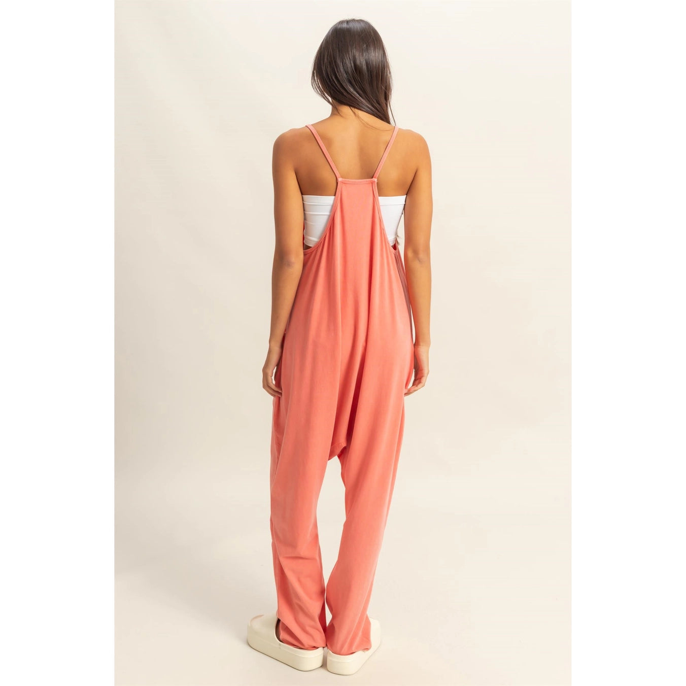 Relaxed Fit Mineral Washed Jumpsuit