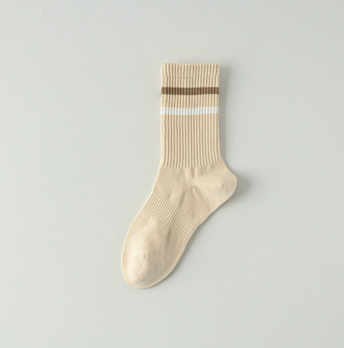 Retro Striped Ribbeed Socks - JONA