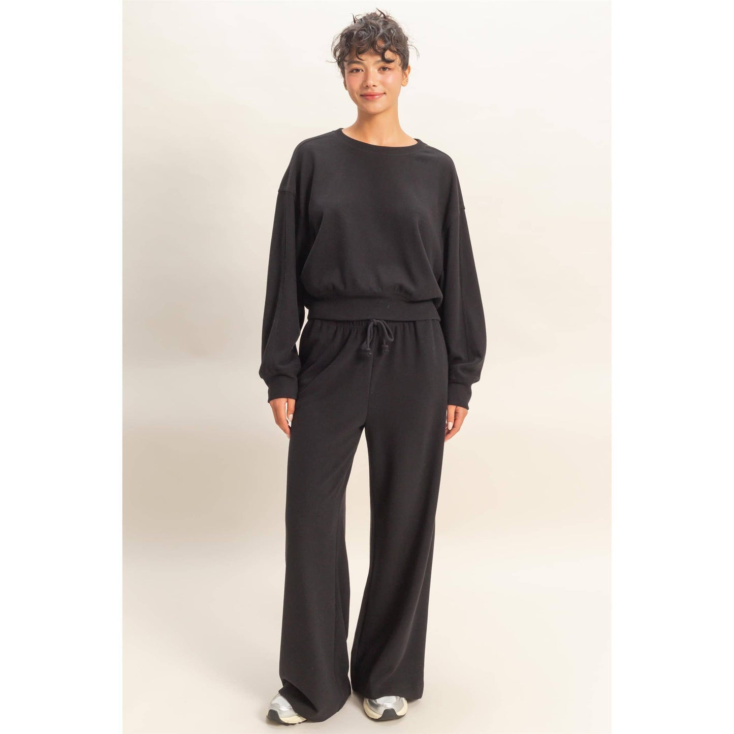 Soft Ribbed Relaxed Fit Sweatshirt