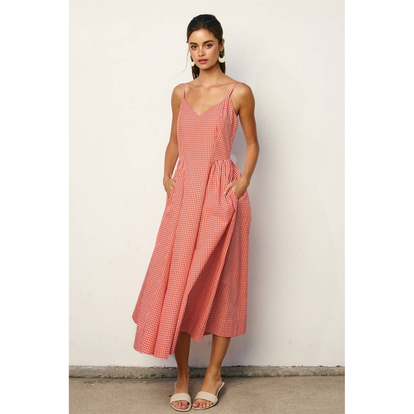 Jardin d Amour Gathered Hip Midi Dress