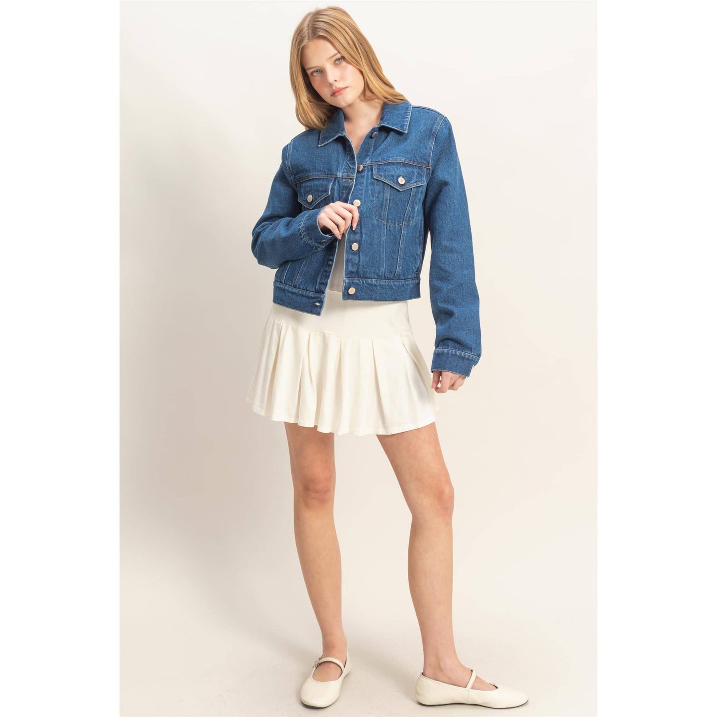 Denim Button-Up Jacket