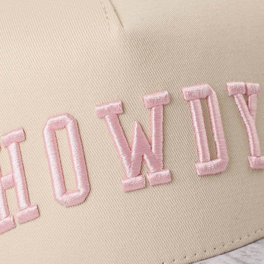 Howdy Embroidered Two-Tone White Camo Trucker Hat