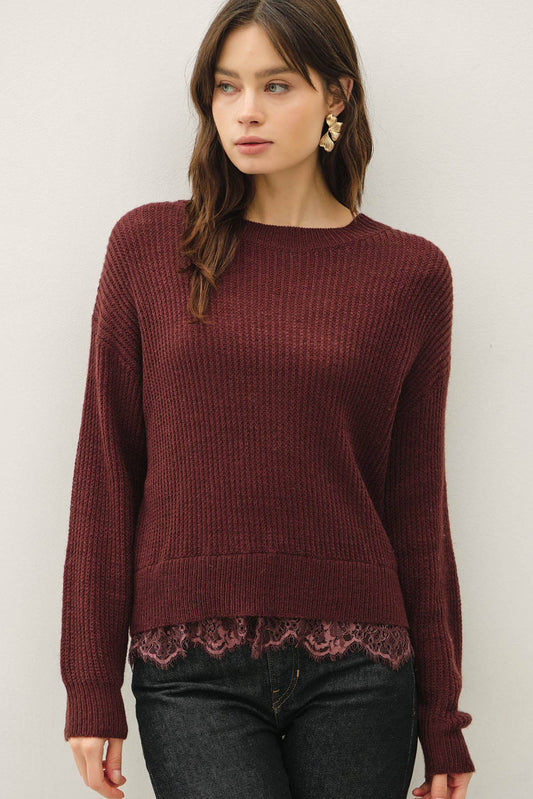 Peekaboo Lace Sweater